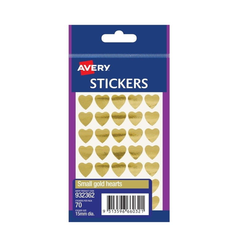 AV Gold Heart 15mm Pk70 Bx10