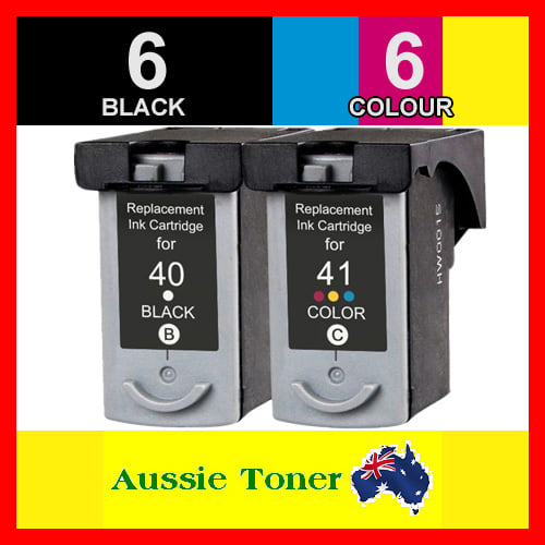 12 Pack (6BK,6C) Compatible Ink Cartridge for Canon PG-40 CL-41 PG40 CL41 for Canon IP1200 IP1300 IP1600 IP1700 IP1800 IP1900 IP2200 IP2400 IP2600 MP140 MP150 MP160 MP170 MP180 MP190 MP210 MP220 MP450 MP460 MP470 MX300 MX310 MZ550