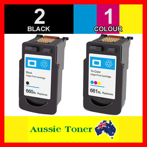 3 Pack (2BK,1C) Compatible Ink Cartridge for Canon PG-660XL CL-661XL PG660XL CL661XL for Canon TR7060 TR7060a TS5360 TS5360a TS5365