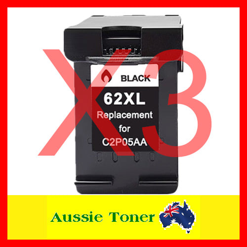 3 Pack Black Compatible Ink Cartridge for HP 62XL C2P05AA for HP ENVY 5540 5542 5640 5642 7640 7643 Officejet 200 250 5740 5742 5744 5746