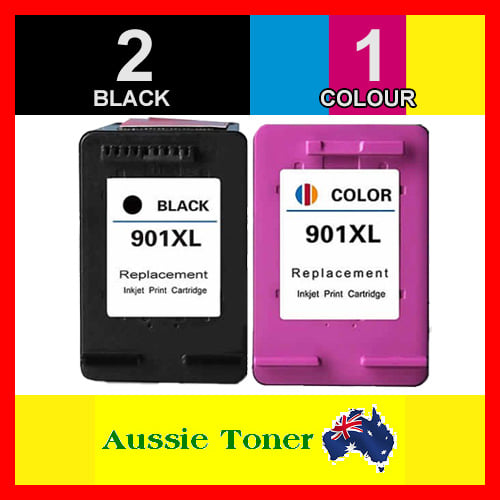 3 Pack (2BK,1C) Compatible Ink Cartridge for HP 901XL Black & 901 Colour CC654AA CC656AA for HP Officejet 4500-G510a 4500-G510b 4500-G510g 4500-G510n J4524 J4535 J4580 J4624 J4680