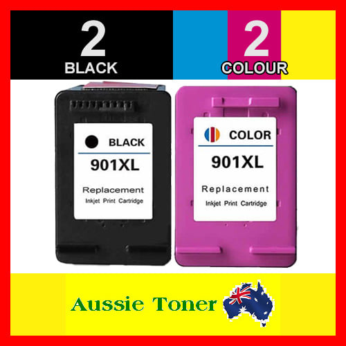 4 Pack (2BK,2C) Compatible Ink Cartridge for HP 901XL Black & 901 Colour CC654AA CC656AA for HP Officejet 4500-G510a 4500-G510b 4500-G510g 4500-G510n J4524 J4535 J4580 J4624 J4680