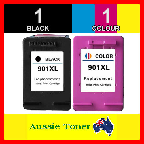 2 Pack (1BK,1C) Compatible Ink Cartridge for HP 901XL Black & 901 Colour CC654AA CC656AA for HP Officejet 4500-G510a 4500-G510b 4500-G510g 4500-G510n J4524 J4535 J4580 J4624 J4680