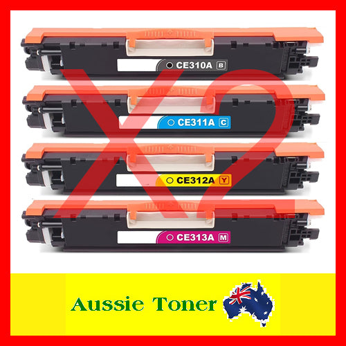 2 Sets BCMY Compatible Toner for HP CE310A CE311A CE312A CE313A 126A for HP CP1025 CP1025nw Pro 100 color M175a Pro 100 color M175nw Pro 200 color M275nw