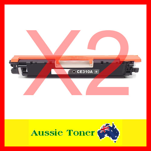 2-Pack Black Compatible Toner for HP CE310A 126A for HP CP1025 CP1025nw Pro 100 color M175a Pro 100 color M175nw Pro 200 color M275nw