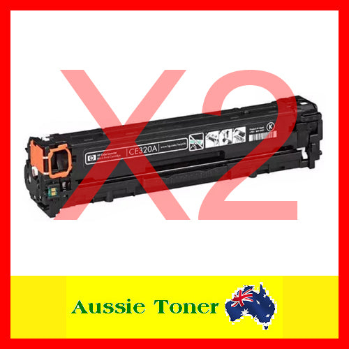 2-Pack Black Compatible Toner for HP CE320A 128A for HP CM1415fn CM1415fnw CP1525