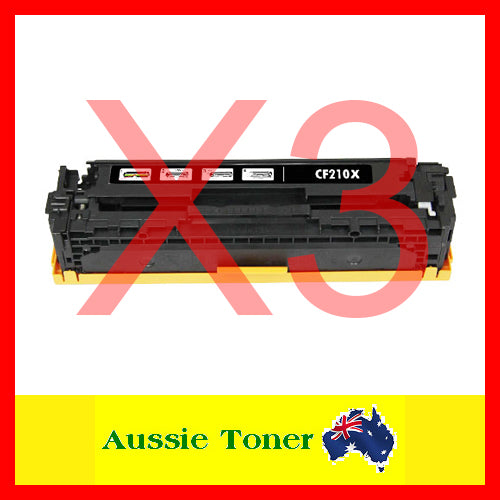 3-Pack Black Compatible Toner for HP CF210X 131X for HP Pro 200 colour M251nw Pro 200 colour M276n Pro 200 colour M276nw