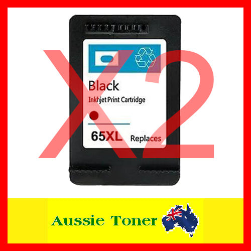 2 Pack Black Compatible Ink Cartridge for HP 65XL N9K04AA for HP AMP 120 125 130 Deskjet 2620 2621 2623 2624 2655 3720 3721 3723 3724 5075 ENVY 5020 5030 5032 5034 5052 5055 5058 5075