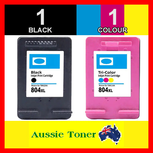 2 Pack (1BK,1C) Compatible Ink Cartridge for HP 804XL T6N12AA T6N11AA for HP ENVY Photo 6220 6222 7120 7820 7822 Tango Tango X