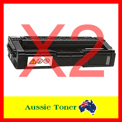 2-Pack Black Compatible Toner for Lanier 406483 for Lanier SPC232SF SPC242DN SPC242SF SPC312DN SPC320DN