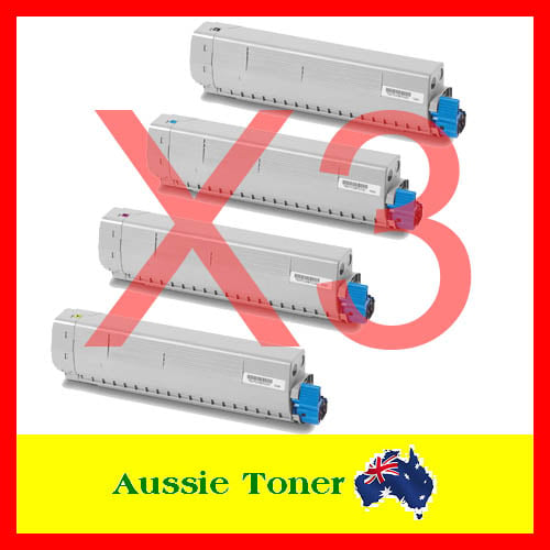 3 Sets BCMY Compatible Toner for OKI 46861312 46861311 46861310 46861309 for OKI C834 C834ndw C834nw