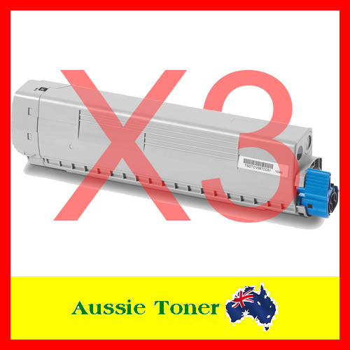 3-Pack Black Compatible Toner for OKI 46861312 for OKI C834 C834ndw C834nw