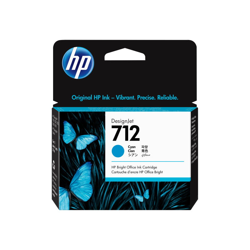 HP #712 29ml Cyan Ink 3ED67A