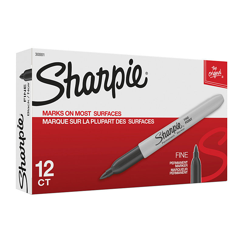 Sharpie Prm Mrk FP Blk NP Bx12