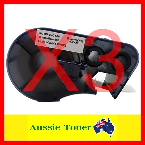 3-Pack MC-500-595-WT-BK Black on White B-595 Durable Vinyl Material Compatible Labels for Brady BMP41 BMP51 BMP53 Label Printer