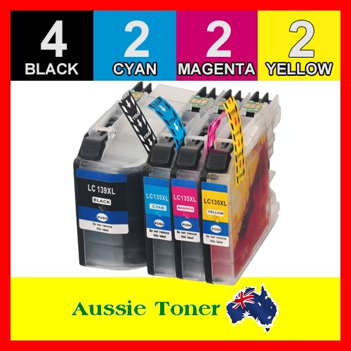 10 Pack LC-139XL LC-135XL LC139XL LC135XL Compatible Ink (4BK,2C,2M,2Y) for Brother MFCJ6520DW MFCJ6720DW MFCJ6920DW