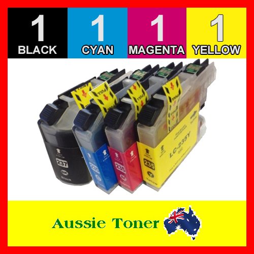 4 Pack LC-237XL LC-235XL LC237XL LC235XL Compatible Ink (1BK,1C,1M.1Y) for Brother DCPJ4120DW MFCJ4620DW