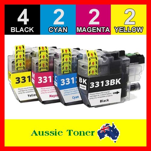 10 Pack LC-3313 LC3313 Compatible Ink (4BK,2C,2M,2Y) for Brother DCPJ772DW MFCJ491DW MFCJ890DW