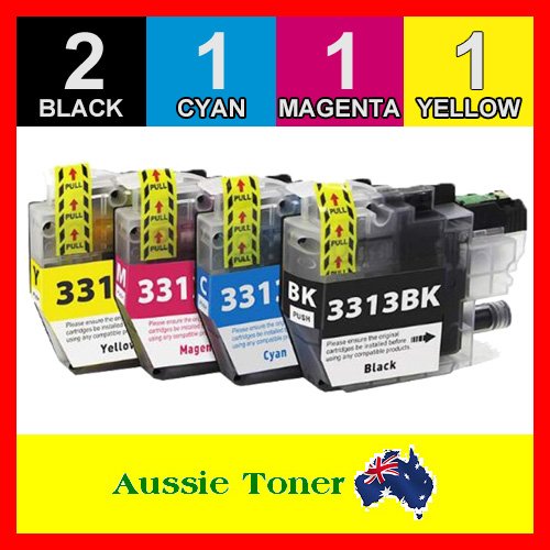 5 Pack LC-3313 LC3313 Compatible Ink (2BK,1C,1M,1Y) for Brother DCPJ772DW MFCJ491DW MFCJ890DW