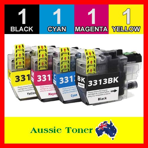 4 Pack LC-3313 LC3313 Compatible Ink (1BK,1C,1M,1Y) for Brother DCPJ772DW MFCJ491DW MFCJ890DW