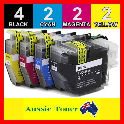 10 Pack LC-3329XL LC3329XL Compatible Ink (4BK,2C,2M,2Y) for Brother MFCJ5930DW MFCJ6935DW