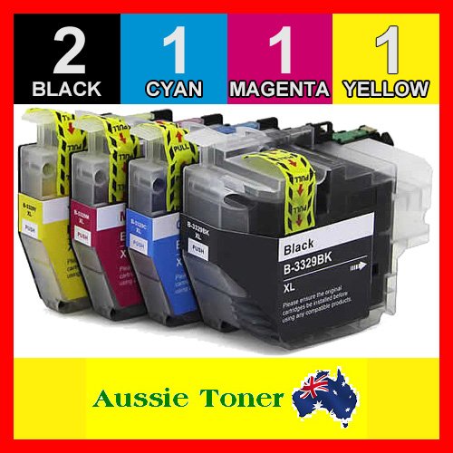 5 Pack LC-3329XL LC3329XL Compatible Ink (2BK,1C,1M,1Y) for Brother MFCJ5930DW MFCJ6935DW