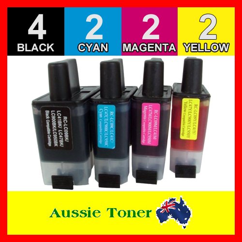 10 Pack LC-47 LC47 Compatible Ink (4BK,2C,2M,2Y) for Brother DCP 110C 115C 120C MFC 210C 215C 3240C 3340CN 410CN 420CN 425CN 5440CN 5840CN 620CN 640CW