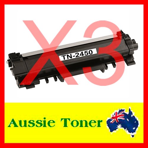 3-Pack TN-2450 TN2450 Compatible Toner Cartridge (3,000 Pages) for Brother HLL2350DW HLL2375DW HLL2395DW MFCL2710DW MFCL2713DW MFCL2730DW MFCL2750DW