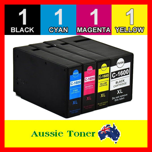 4 Pack PGI-1600XL PGI1600XL Compatible Ink (1BK,1C,1M,1Y) for Canon MB2060 MB2160 MB2360 MB2760