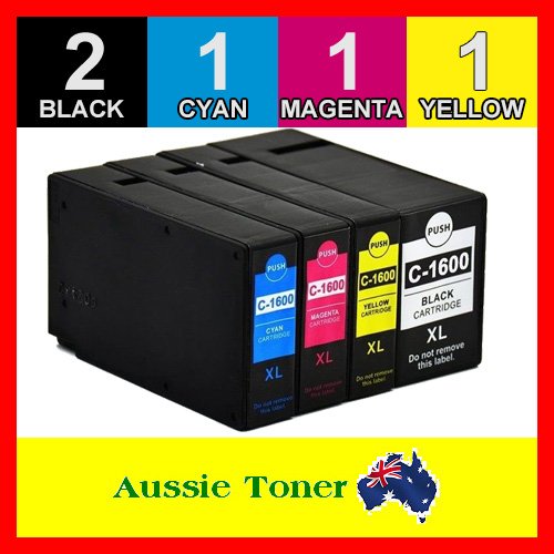 5 Pack PGI-1600XL PGI1600XL Compatible Ink (2BK,1C,1M,1Y) for Canon MB2060 MB2160 MB2360 MB2760