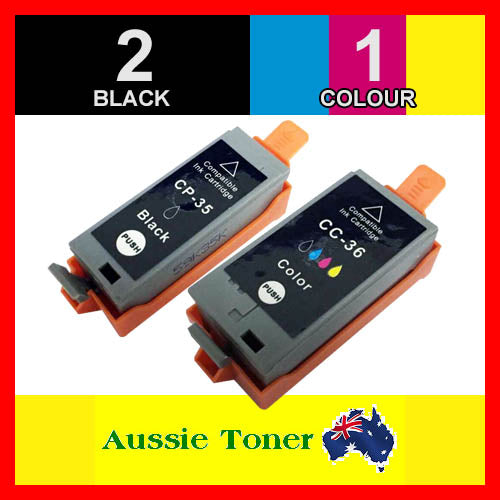 3 Pack PGI-35BK CLI-36C PGI35BK CLI36C Compatible Ink (2BK,1C) for Canon IP100 IP110 TR150