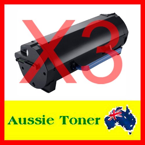 3 Pack Compatible Toner Cartridge (8,500 Pages) for Dell B2360d B2360dn B3460dn B3465dnf