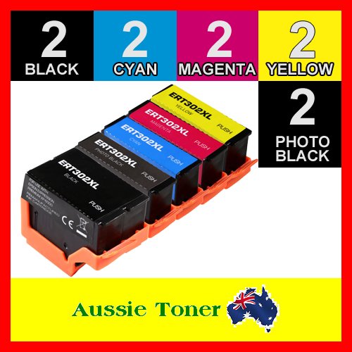 10 Pack 302XL Compatible Ink (2BK,2PBK,2C,2M,2Y) for Epson Expression Premium XP-6000 Expression Premium XP-6100