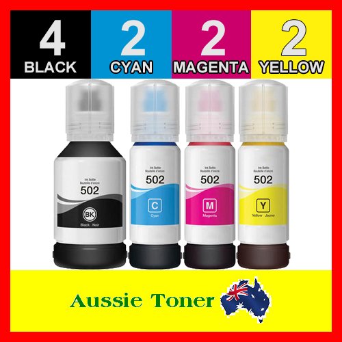 10 Pack T502 Compatible Ink (4BK,2C,2M,2Y) for Epson Expression ET-2700 ET-2750 ET-3700 ET-3750 Workforce ET-4750