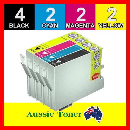 10 Pack T0621 T0632 T0633 T0634 Compatible Ink (4BK,2C,2M,2Y) for Epson Stylus C67 C87 C87+ CX3700 CX4100 CX4700 CX5700F