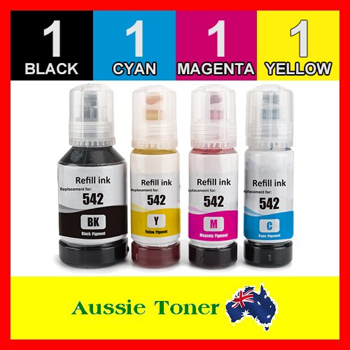 4 Pack T542 Compatible Ink (1BK,1C,1M,1Y) for Epson EcoTank Pro ET-16600 EcoTank Pro ET-5800