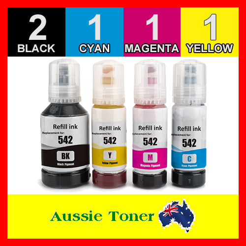 5 Pack T542 Compatible Ink (2BK,1C,1M,1Y) for Epson EcoTank Pro ET-16600 EcoTank Pro ET-5800