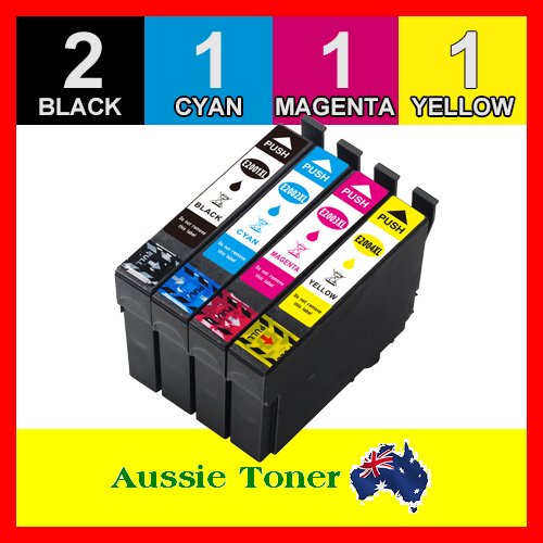 5 Pack 200XL Compatible Ink (2BK,1C,1M,1Y) for Epson Expression Home XP-100 XP-200 XP-300 XP-310 XP-314 XP-400 XP-410 Workforce WF-2510 WF-2520 WF-2530 WF-2540