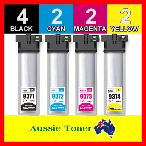 10 Pack 902XL Compatible Ink (4BK,2C,2M,2Y) for Epson Workforce Pro WF-C5290 Workforce Pro WF-C5790