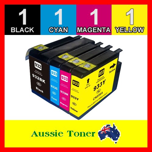 4 Pack 932XL 933XL Compatible Ink (1BK,1C,1M,1Y) for HP Officejet 6100-H611 6100-H611a 6600-H711a 6700-H711n 7110-H812a 7510 7512 7610 7612